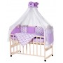 Дитяча постіль Babyroom Bortiki lux-08 bird бузковий - білий Дитяча постіль Babyroom Bortiki lux-08 bird бузковий - білий