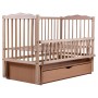 Ліжко Babyroom Веселка маятник, ящик, відкидний бік DVMYO-3 бук світлий (натуральний)