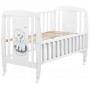 Ліжко Babyroom Собачка відкидний бік, колеса DSO-01 Бук білий