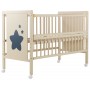 Ліжко Babyroom Зірочка Z-01 відкидний бік, колеса бук слонова кістка