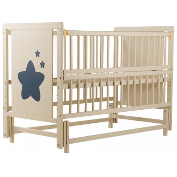 Ліжко Babyroom Зірочка Z-02 маятник, відкидний пліч бук слонова кістка
