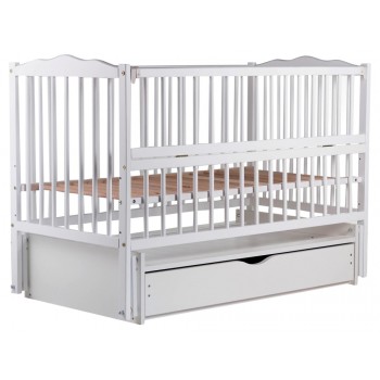 Ліжко Babyroom Веселка маятник, ящик, відкидний пліч DVMYO-3 бук білий