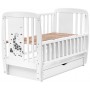 Кровать Bair Жирафик JMY-3 маятник, ящик, откидной бок бук белый