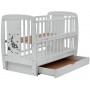 Ліжко Babyroom Жирафик маятник, ящик, відкидний бік DJMYO-3 Бук сірий