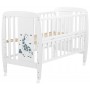 Ліжко Babyroom Жирафик відкидний бік, колеса DJO-01 Бук білий