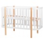 Кровать Babyroom Луна (120x60)  белый - светлый (натуральный)