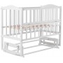Ліжко Babyroom Зайченя ZL201 маятник, відкидний пліч-біла