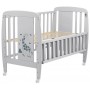 Кровать Babyroom Жирафик откидной бок, колеса DJO-01  бук серый