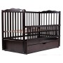 Ліжко Babyroom Веселка маятник, ящик, відкидний пліч DVMYO-3 бук венге