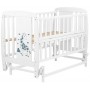 Кровать Babyroom Жирафик маятник, откидной бок DJMO-02  бук белый