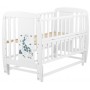 Кровать Babyroom Жирафик маятник, откидной бок DJMO-02  бук белый