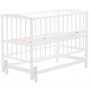 Кровать Babyroom Мия-02 маятник, откидной бок  бук белый