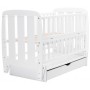 Кровать Babyroom Шарик SH-03 маятник, ящик, откидной бок  бук белый