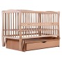 Кровать Babyroom Еліт маятник, ящик, откидной бок DEMYO-5  бук светлый (натуральный)