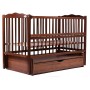 Кровать Babyroom Веселка маятник, ящик, откидной бок DVMYO-3  бук орех