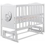 Ліжко Babyroom Тедді Т-02 фігурне бильце, маятник, відкидний пліч білий