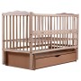 Ліжко Babyroom Веселка маятник, ящик, відкидний бік DVMYO-3 бук світлий (натуральний)
