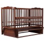 Кровать Babyroom Веселка маятник, откидной бок DVMO-2  бук орех