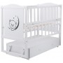 Ліжко Babyroom Тедді Т-03 фігурне бильце, маятник, ящик, відкидний пліч білий