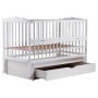Ліжко Babyroom Веселка маятник, ящик, відкидний пліч DVMYO-3 бук білий