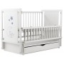Ліжко Babyroom Ведмежа M-03 маятник, ящик, відкидний пліч бук білий