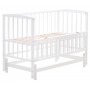 Кровать Babyroom Мия-02 маятник, откидной бок  бук белый