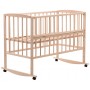 Кровать Babyroom Мия-01 откидной бок, колеса  бук натуральный