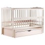 Ліжко Babyroom Веселка маятник, ящик, відкидний пліч DVMYO-3 бук слонова кістка
