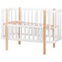 Кровать Babyroom Луна (120x60)  белый - светлый (натуральный)