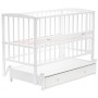 Кровать Babyroom Мия-03 маятник, ящик, откидной бок  бук белый