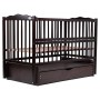 Ліжко Babyroom Веселка маятник, ящик, відкидний пліч DVMYO-3 бук венге