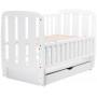 Кровать Babyroom Шарик SH-03 маятник, ящик, откидной бок  бук белый