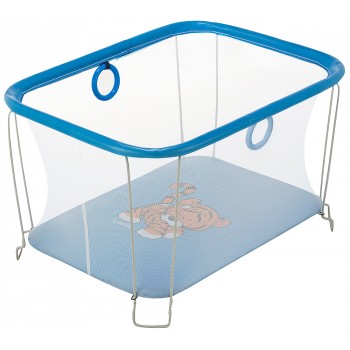 Манеж Qvatro Сонечко-02 дрібна сітка синій (tiger)