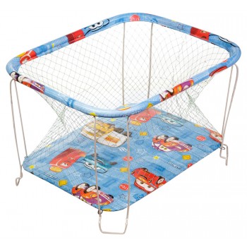 Манеж Qvatro Classic-01 велика сітка синій (тачки)