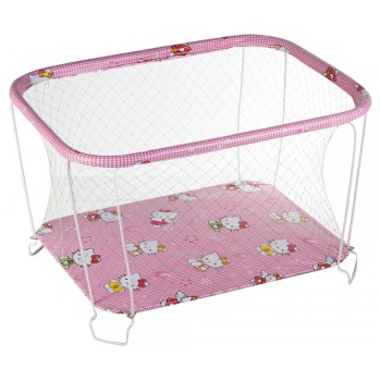 Манеж Qvatro Classic-01 велика сітка рожевий (hello kitty)