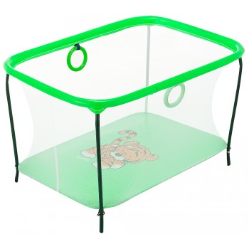 Манеж Qvatro LUX-02 дрібна сітка зелений (tiger)