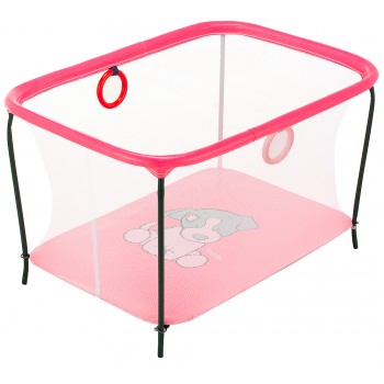 Манеж Qvatro LUX-02 дрібна сітка рожевий (dog)