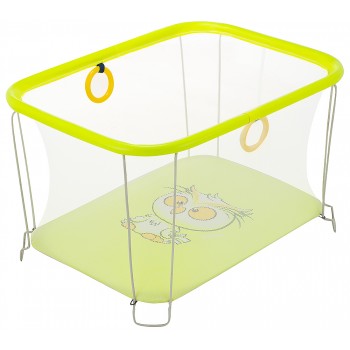 Манеж Qvatro Сонечко-02 дрібна сітка жовтий (owl)