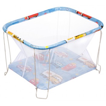 Манеж Qvatro Classic-02 дрібна сітка синій (тачки)