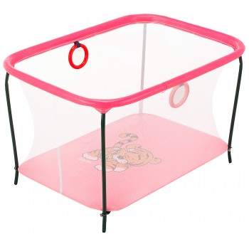 Манеж Qvatro LUX-02 дрібна сітка рожевий (tiger)