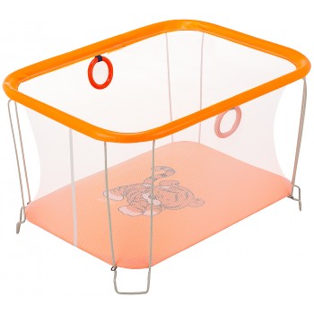 Манеж Qvatro Сонечко-02 дрібна сітка помаранчевий (tiger)