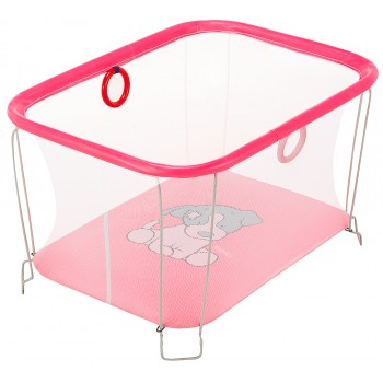 Манеж Qvatro Сонечко-02 дрібна сітка рожевий (dog)