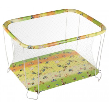 Манеж Qvatro Classic-01 велика сітка різнобарвний (губка боб)