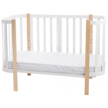 Матрас Babyroom Oval OKPK-120 (кокос, поролон, кокос) - 11 см.  белый