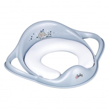 Накладка на унитаз мягкая Maltex Minimal Padded toilet trainer seat - Whale 6130_35 blue (голубой)