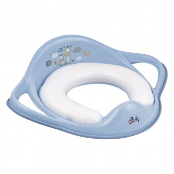 Накладка на унитаз мягкая Maltex Zebra Padded toilet trainer seat 6181_35 blue (голубой)