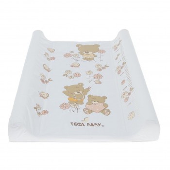 Пеленальная доска жесткая Tega TEDDY BEAR Changing Pad 70x50 cm MS-009-118 white pearl (белый)