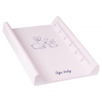 Пеленальная доска жесткая Tega LITTLE BUNNY Changing Pad 50x70 cm KR-009-104 powder pink (розовый)