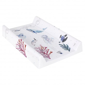 Повивальна дошка жорстка Ceba Baby Hard short changing pad (50x70 cm) Comfort W-203-123-652 watercolor world ocean