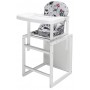 Стульчик- трансформер Babyroom Пони-240 белый пластиковая столешница  серый (совы)